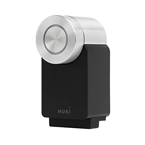Nuki Smart Lock 3.0 Pro per cilindro a profilo europeo, serratura intelligente per porta con modulo WiFi per accesso remoto, serratura elettronica retroadattabile, alimentazione a batteria, nero